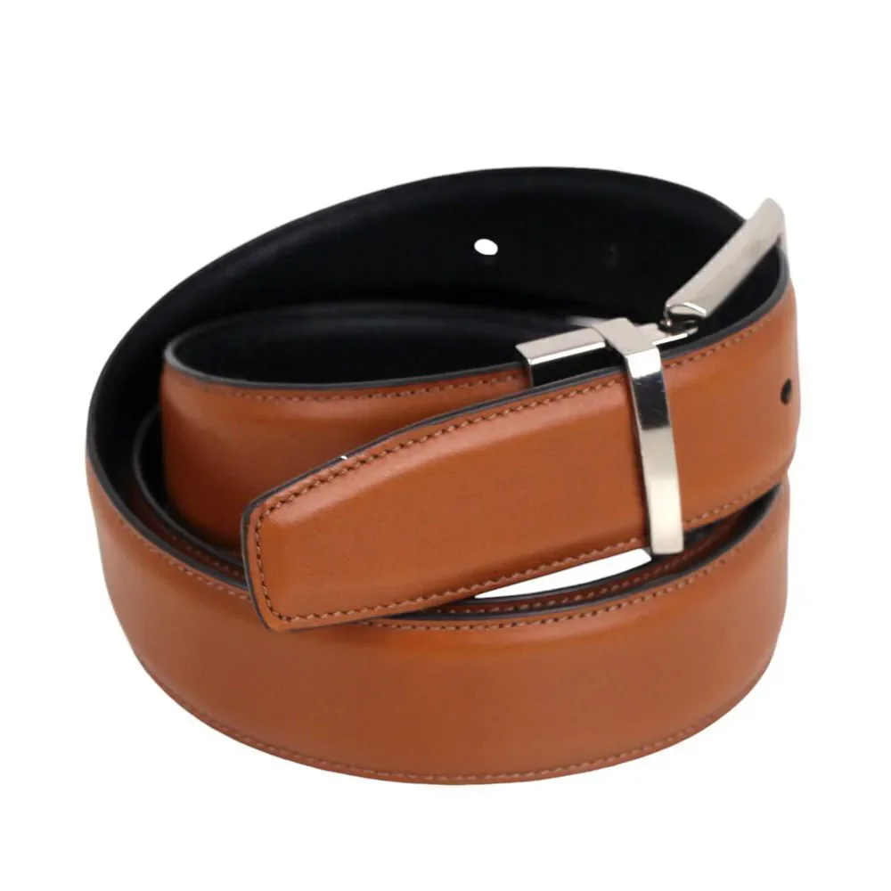 CLASSIC BLACK BROWN REAL LEATHER 1 3/8